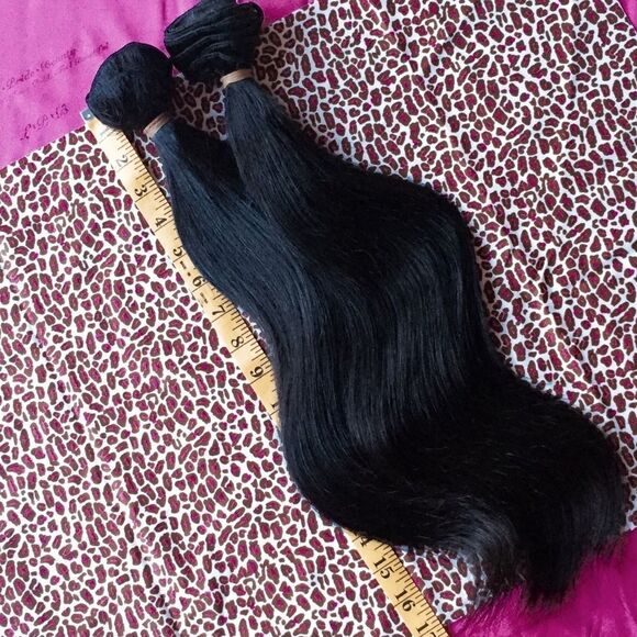 COPY - 20” Raw Virgin Unprocessed Natural Brown Malaysian Straight Weft Hair Ex… - Picture 2 of 5